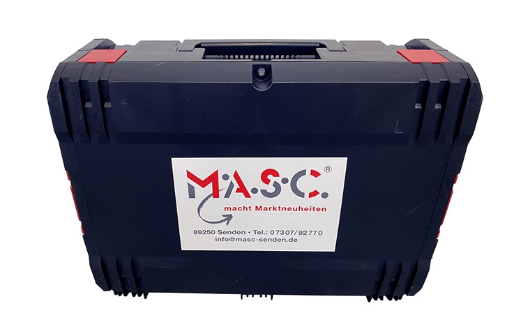 MASC Koffer zu Akku Rinnenträgereinlassfräse