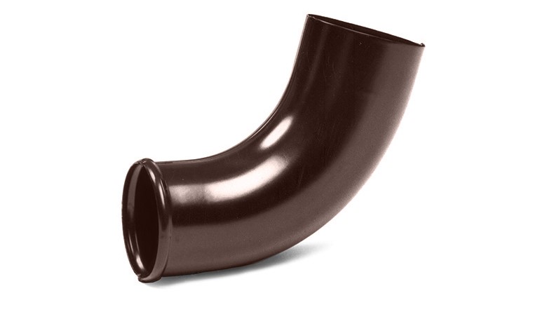 SIBA Coude de sortie brun chocolat Ral 8017 90mm/70°