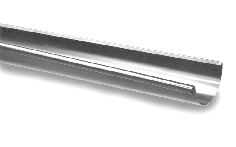 SIBA Dakgoot HR blank aluminium Ral 9006 150mm/4.00m