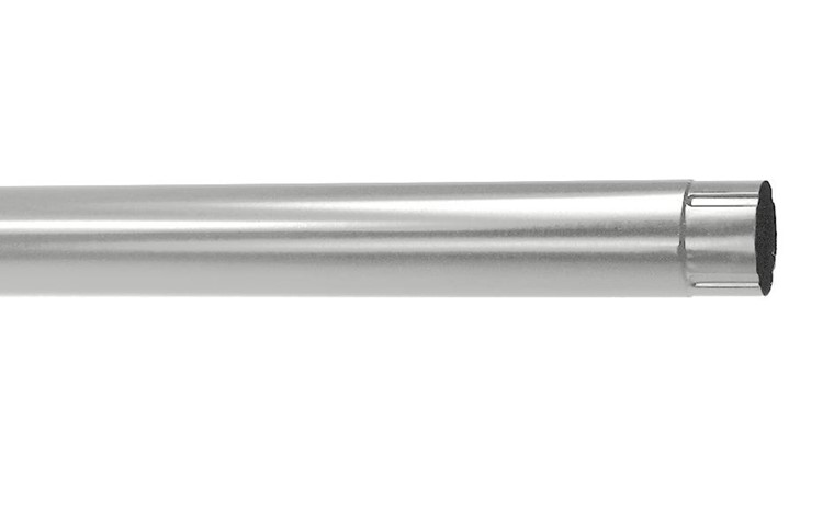 SIBA Afvoerbuis blank aluminium Ral 9006 90mm/1.00m