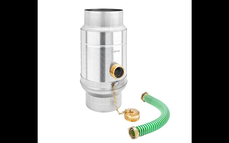 GRÖMO Récupérateur d'eau zinc rond 80 mm + tuyaux
